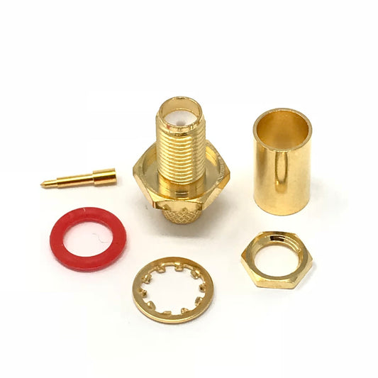 JEFA Tech Connector: RP-SMA Female Bulkhead with o-ring - LL240 - c240