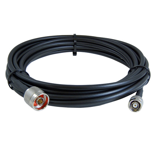 JEFA Tech Low Loss 240 FLEX (Premium RG-8X) Cable Assembly - 0.242" Diameter - Stranded Flexible 100% Copper Core - Double Shield - UV Rated Black Jacket - Direct Burial Rated - 50 Ohm - Choice of Length and Connectors