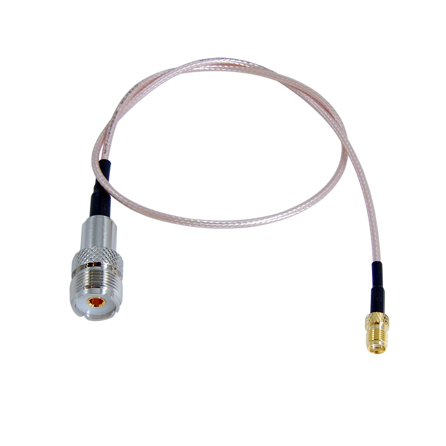 JEFA Tech HT Saver: SMA Female to UHF Female (SO239) - RG316 - 19 inches