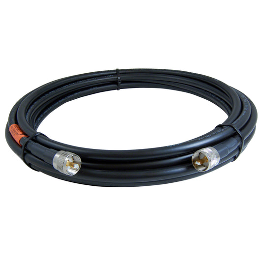 JEFA Tech Low Loss 400 Cable Assembly - 0.405" Diameter - Solid CCA Core - Double Shield - UV Rated Black Jacket - Direct Burial Rated - 50 Ohm - Choice of Length and Connectors